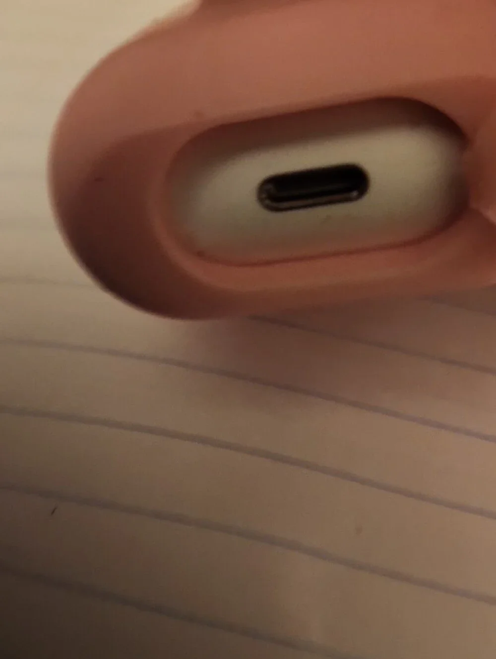 Apple White Earbud with Pink Protective Charging Case
